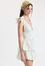 Thick Tie Strap Tiered Mini Dress