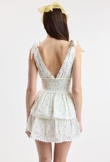 Thick Tie Strap Tiered Mini Dress