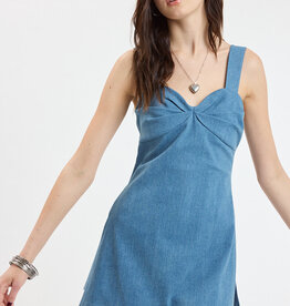 Corson Slit Side Denim Skort Mini Dress