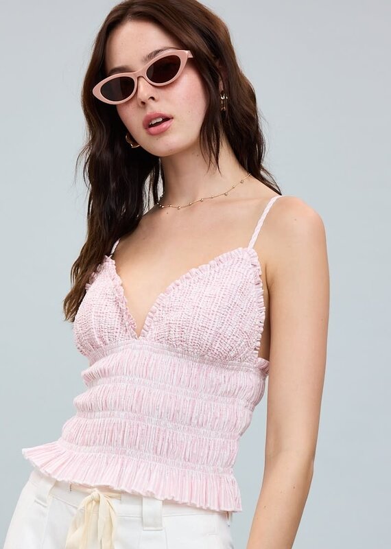 Tiny Stripe Smocked Body Top