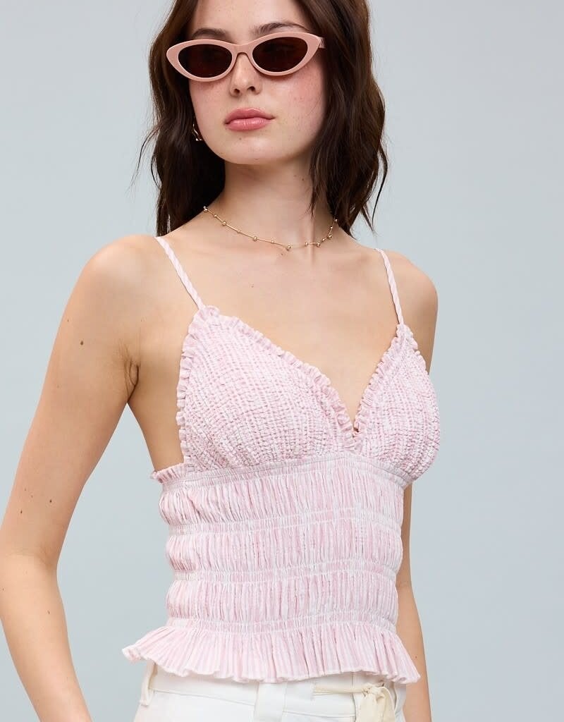 Tiny Stripe Smocked Body Top