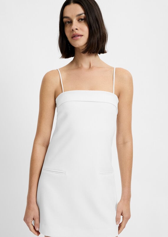Azra Twill Foldover Strappy Mini Dress