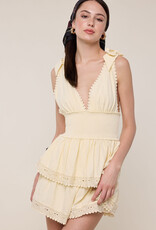 Thick Tie Strap Tiered Mini Dress