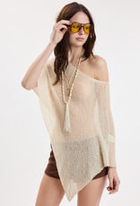 Knit One Shoulder Crochet Poncho