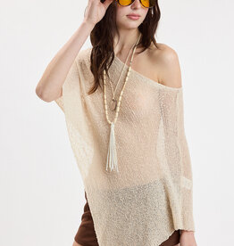 Knit One Shoulder Crochet Poncho
