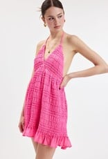 Tiered Ruffle Halter Swing Mini Dress