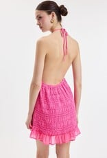 Tiered Ruffle Halter Swing Mini Dress