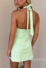 Ainsley Halter Twist Front Mini Dress