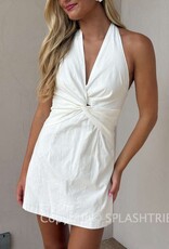 Ainsley Halter Twist Front Mini Dress