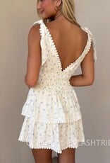 Thick Tie Strap Tiered Mini Dress