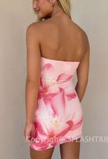 Renner Floral Strapless Sequin Beaded Mini Dress
