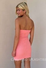 Rory Strapless Mesh Beaded Mini Dress