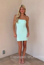 Rory Strapless Mesh Beaded Mini Dress
