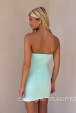 Rory Strapless Mesh Beaded Mini Dress