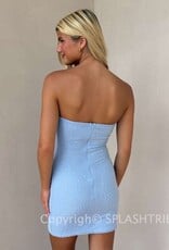 Rory Strapless Mesh Beaded Mini Dress
