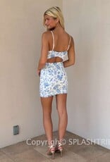 Floral Scattered Bead Sequin Mini Dress