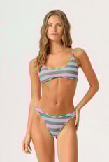 PQ Swim Volley Striped Ivy Bralette Bikini Top