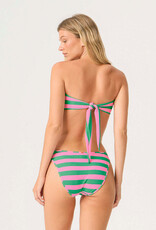 PQ Swim Volley Striped Ring Bandeau Bikini Top
