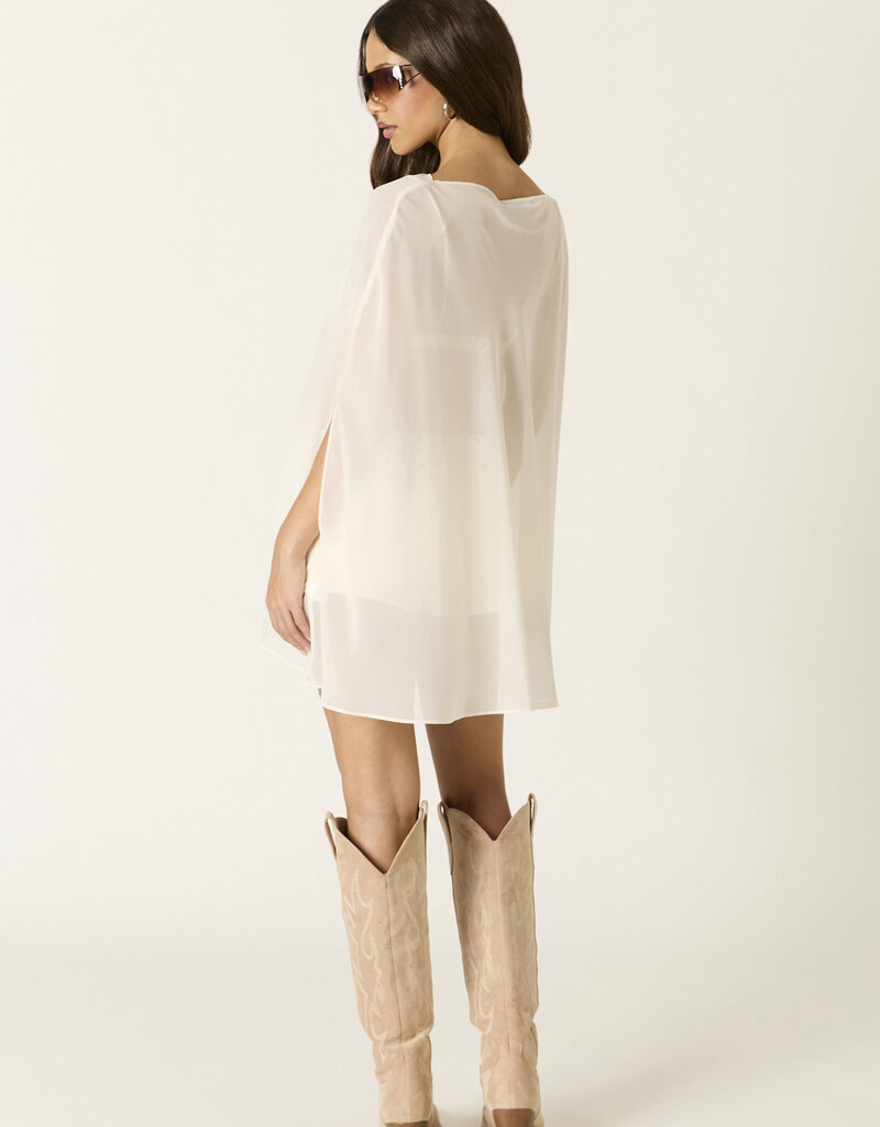 Khadra Sheer Cape Top
