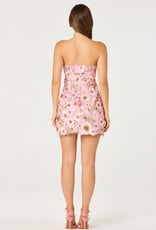 ASTR Julisa Floral Strapless Mini Dress