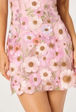 ASTR Julisa Floral Strapless Mini Dress
