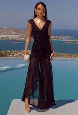 Blythe V Neck Frill Maxi Dress
