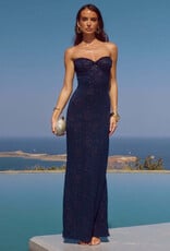 Amana Strapless Scarf Maxi Dress