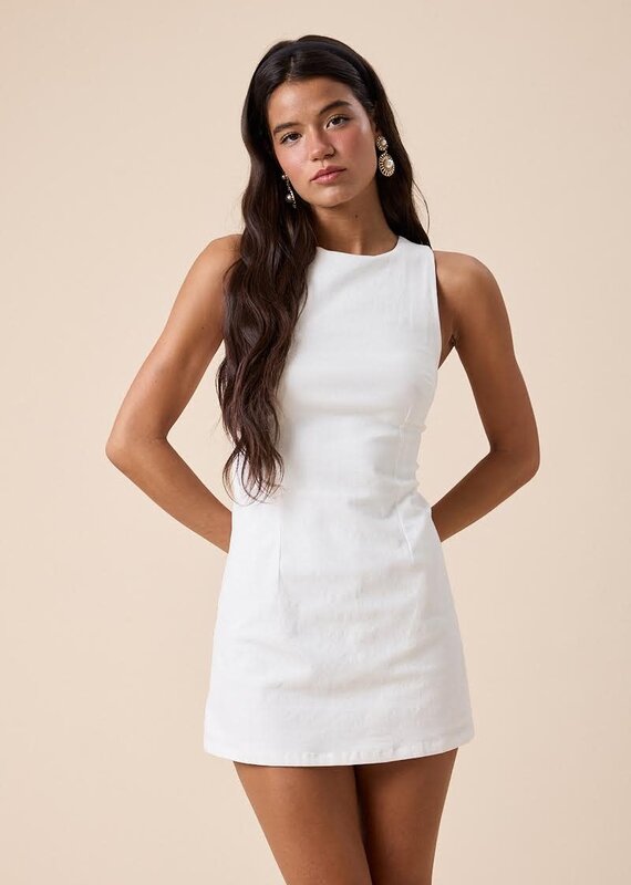 Fitted Sleeveless Shift Mini Dress