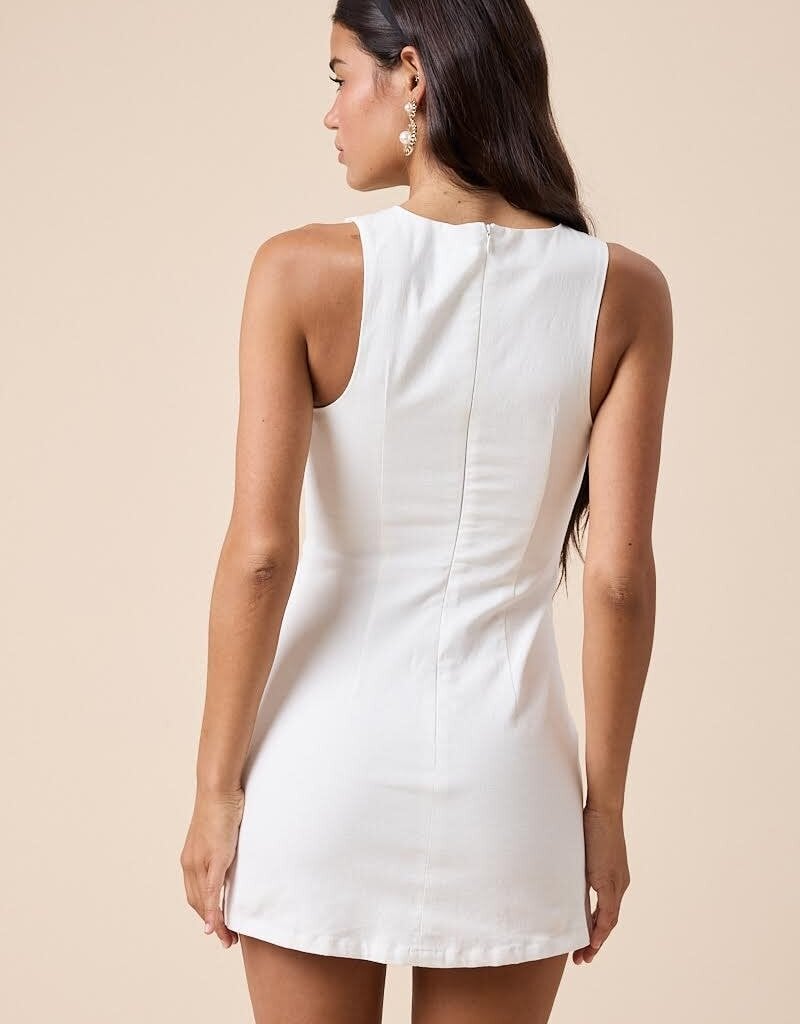 Fitted Sleeveless Shift Mini Dress