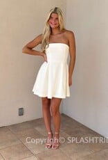 Whisper Foldover Pleat Mini Dress