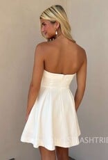 Whisper Foldover Pleat Mini Dress