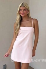 Azra Twill Foldover Strappy Mini Dress