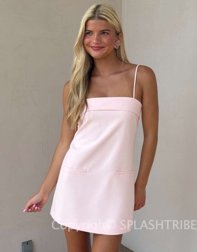 Azra Twill Foldover Strappy Mini Dress