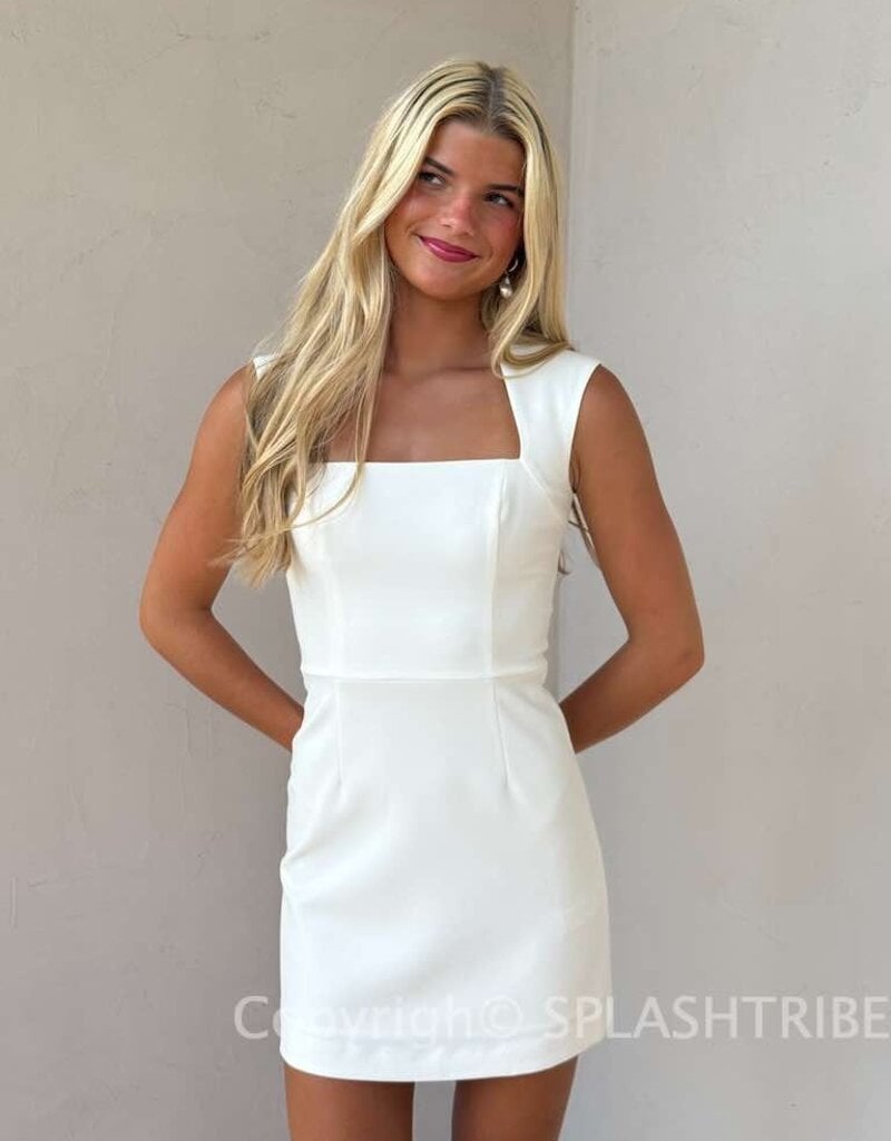 Whisper Ruth Square Neck Mini Dress