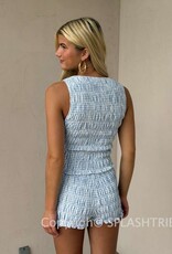 Jensen Ruched Gingham Top