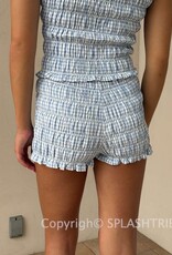 Jensen Ruched Gingham Shorts