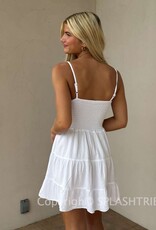 Kattia Ring Detail Ruched Waist Mini Dress