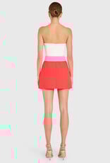 Amanda Uprichard Fae Strapless Belted Romper Mini Dress