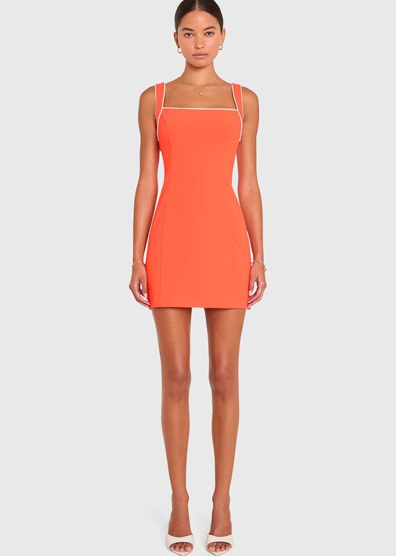 Amanda Uprichard Rosie Contrast Piping Mini Dress