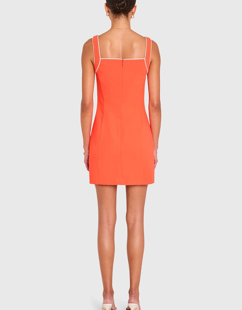 Amanda Uprichard Rosie Contrast Piping Mini Dress