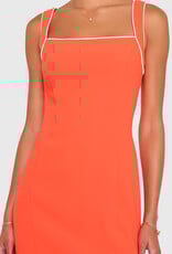 Amanda Uprichard Rosie Contrast Piping Mini Dress