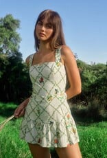 Amanda Uprichard Lena Belted Romper Mini Dress