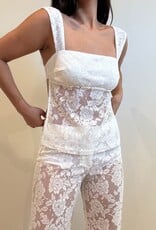 Langley Wide Square Neck Lace Top