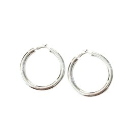 Shelby Hoop Earrings Silver