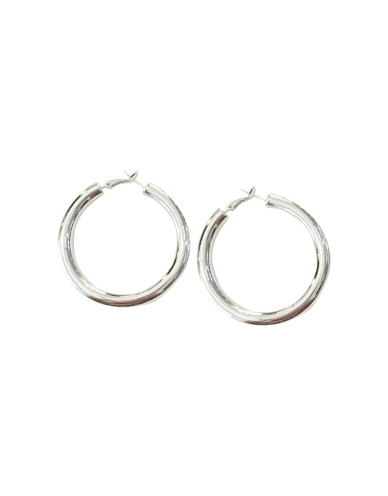 Shelby Hoop Earrings Silver