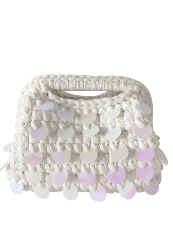 Tropez Woven Bag White
