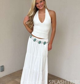 Tiered Flowy Maxi Skirt