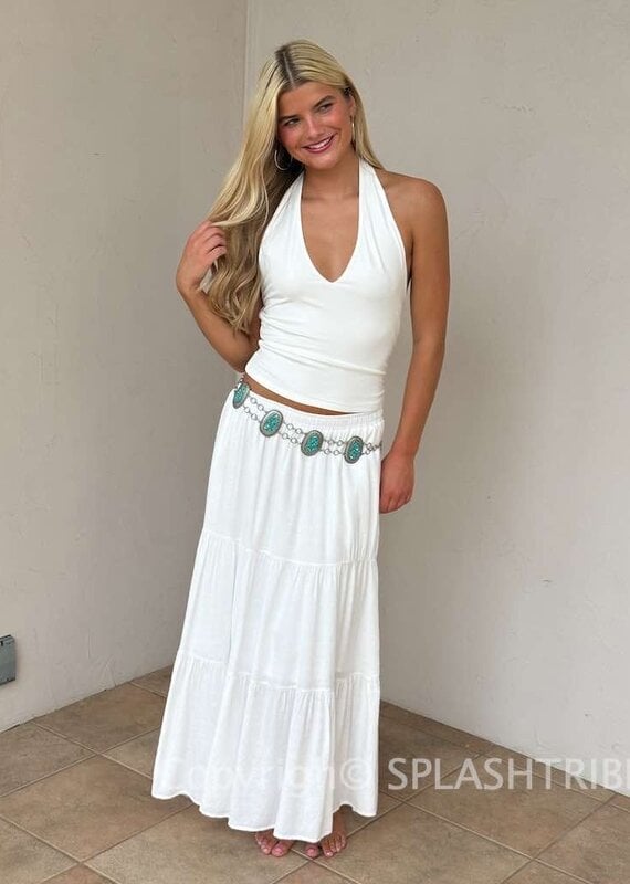 Tiered Flowy Maxi Skirt