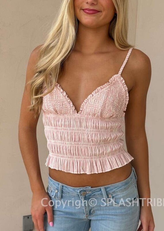 Tiny Stripe Smocked Body Top
