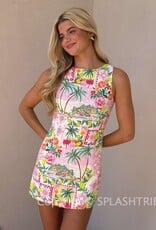 Resort Fitted Sleeveless Shift Mini Dress